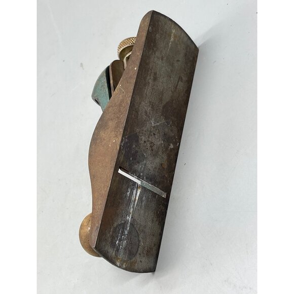 vintage plane 6.5x2" made in USA adjustable blue front knob coming off READ - Picture 5 of 7